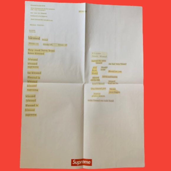 supreme blessed poster thrasher